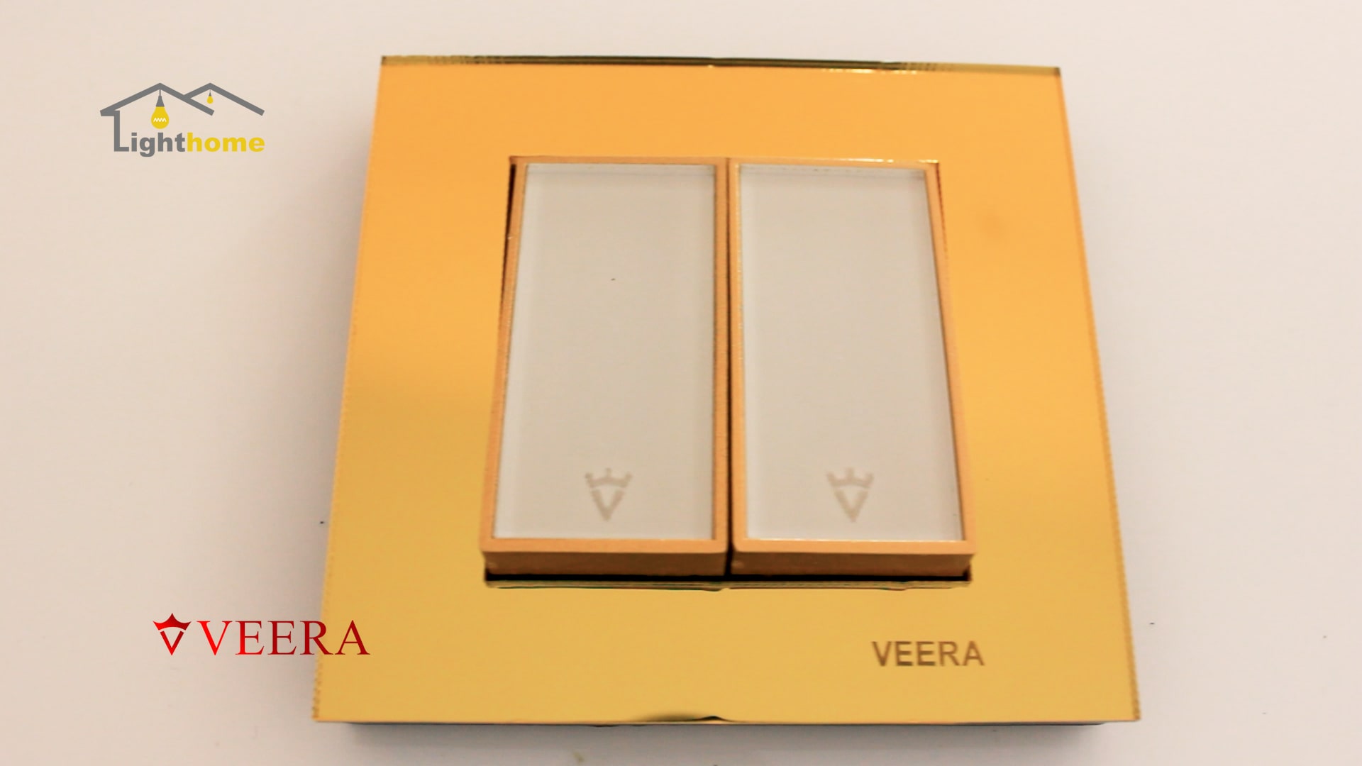 کلید 2پل ویرا مدل امگا طرح شیشه طلایی طلایی سفید